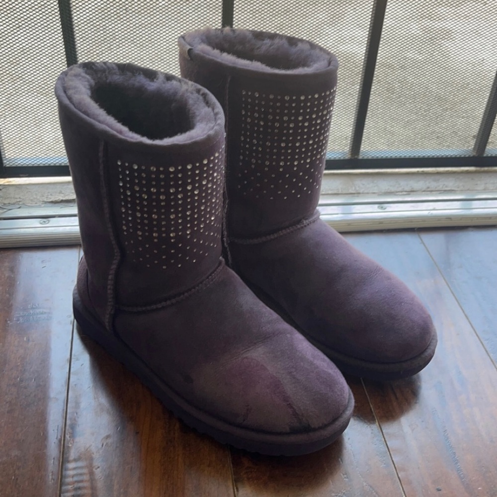 UGG Classic Short Bling Purple Boots